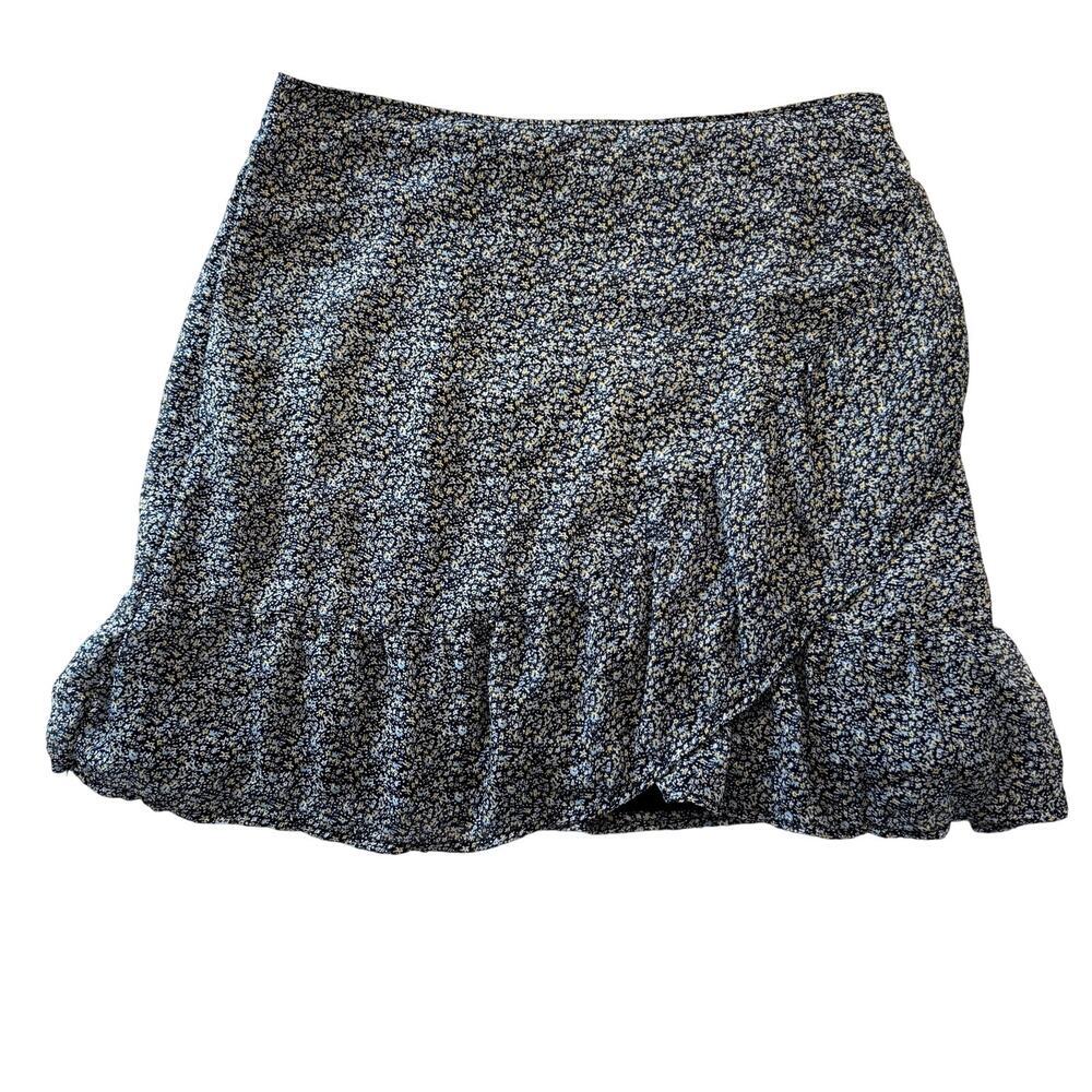 Abercrombie & Fitch Black Floral Mini Skirt